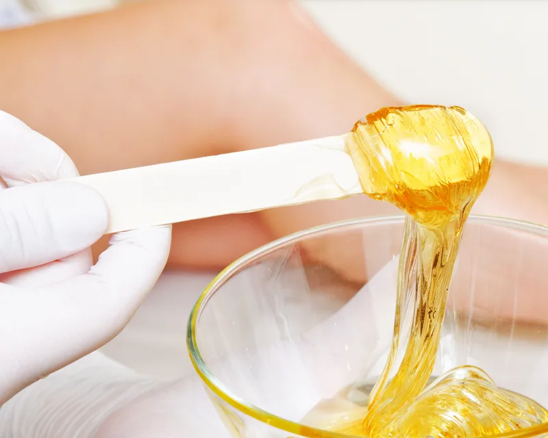 Natural sugar paste used for sugaring at Spa Riviera